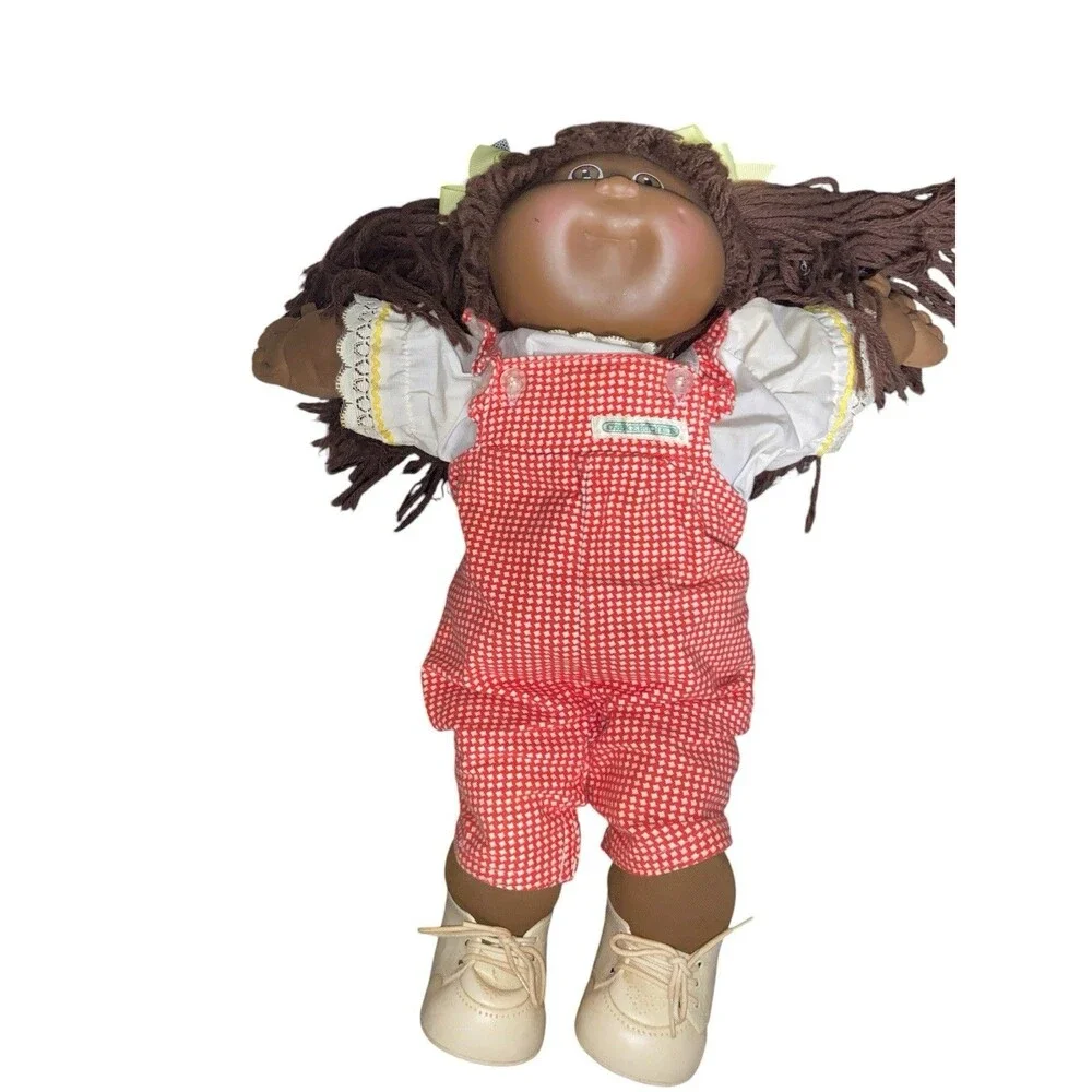 Cabbagepatch Kids 1980s Vintage Brown Hair Brown Eyes Girl Doll